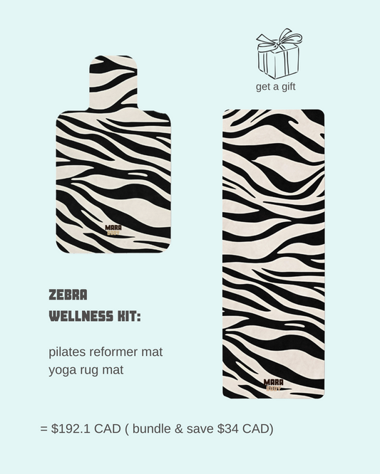 ZEBRA Wellness Kit – Pilates Reformer Mat, Yoga Rug Mat Set