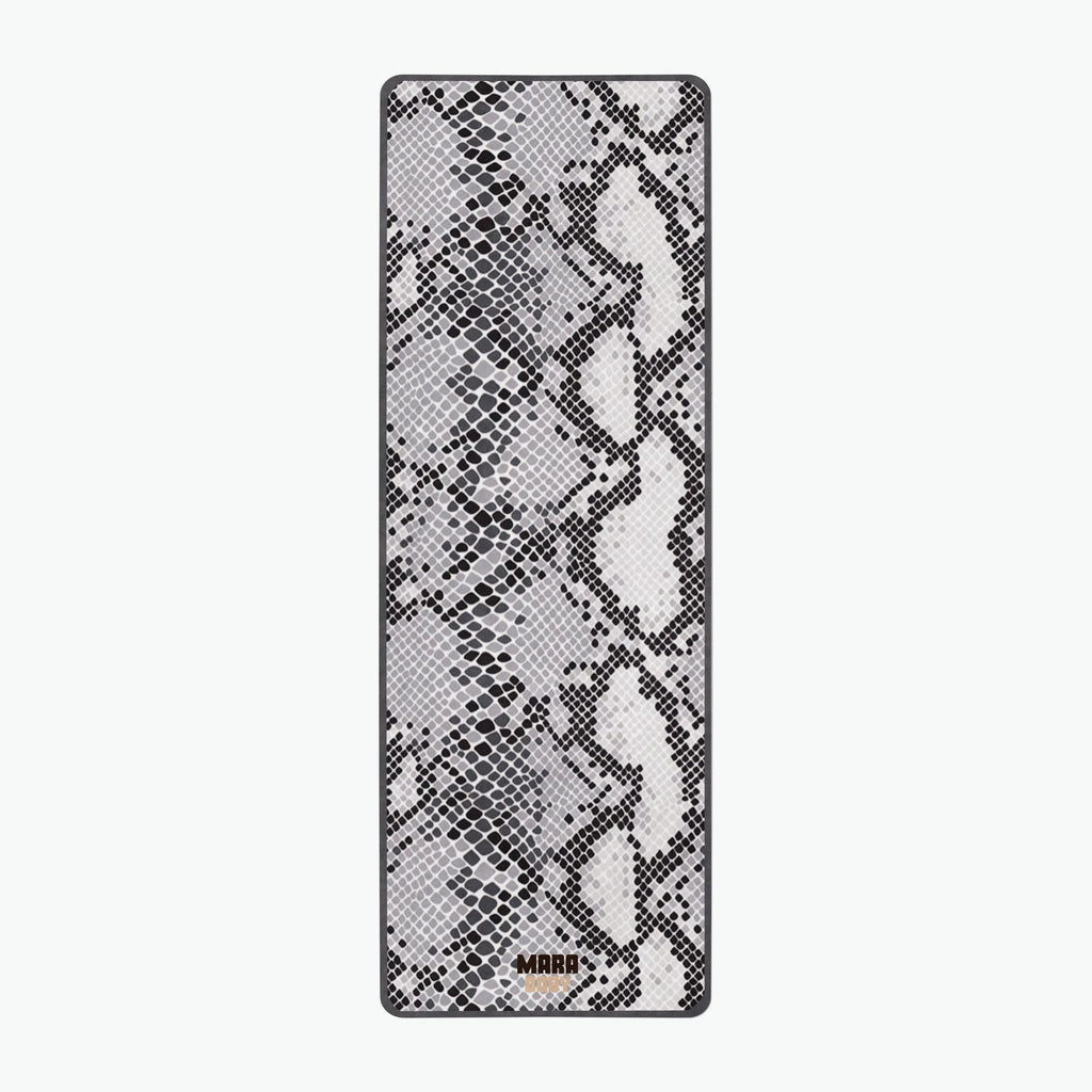 microfibre grip hot yoga towel with snake skin pattern print