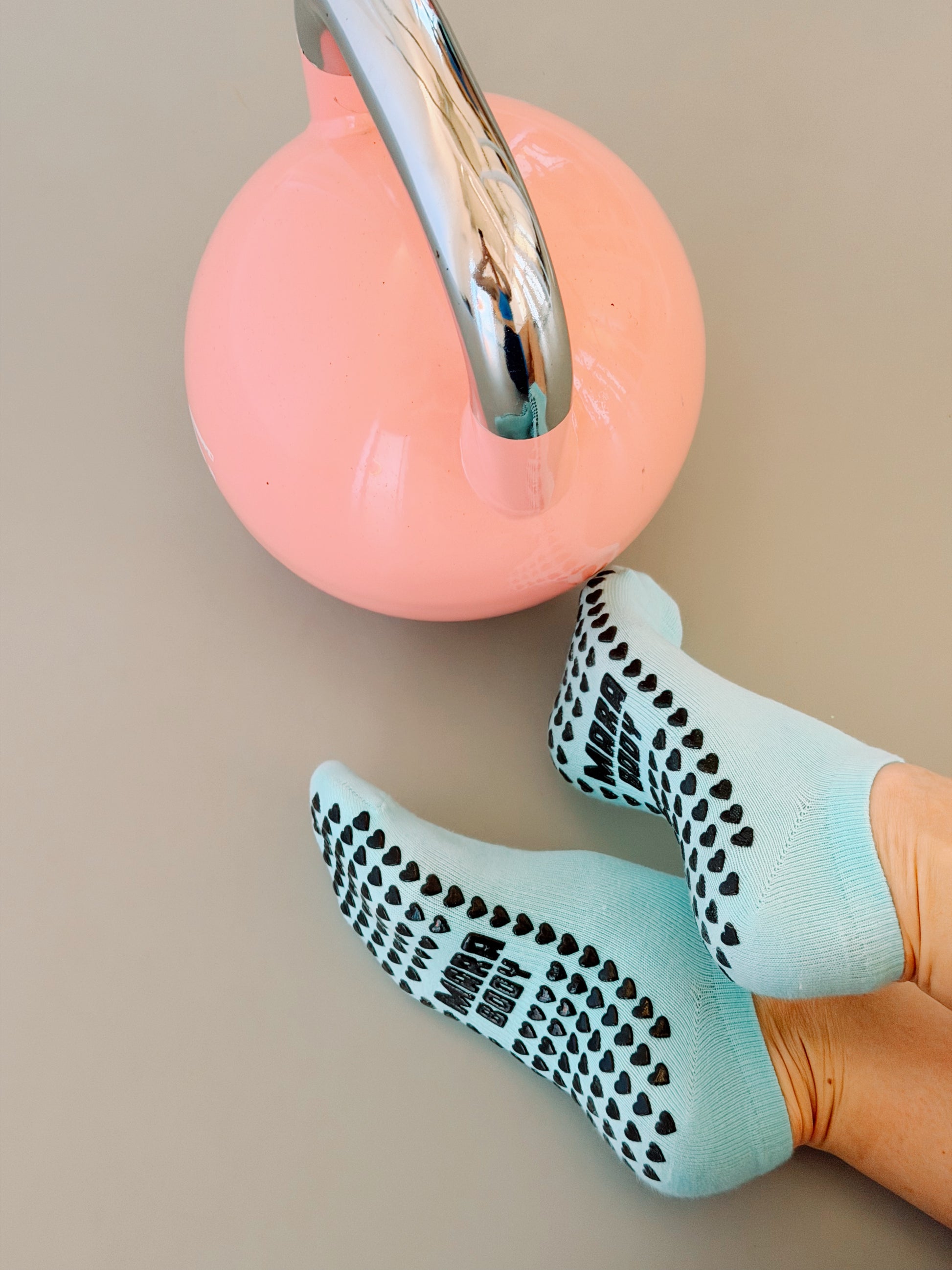 Grip Socks - 2 Signature Pairs in Turquoise Blue and Black