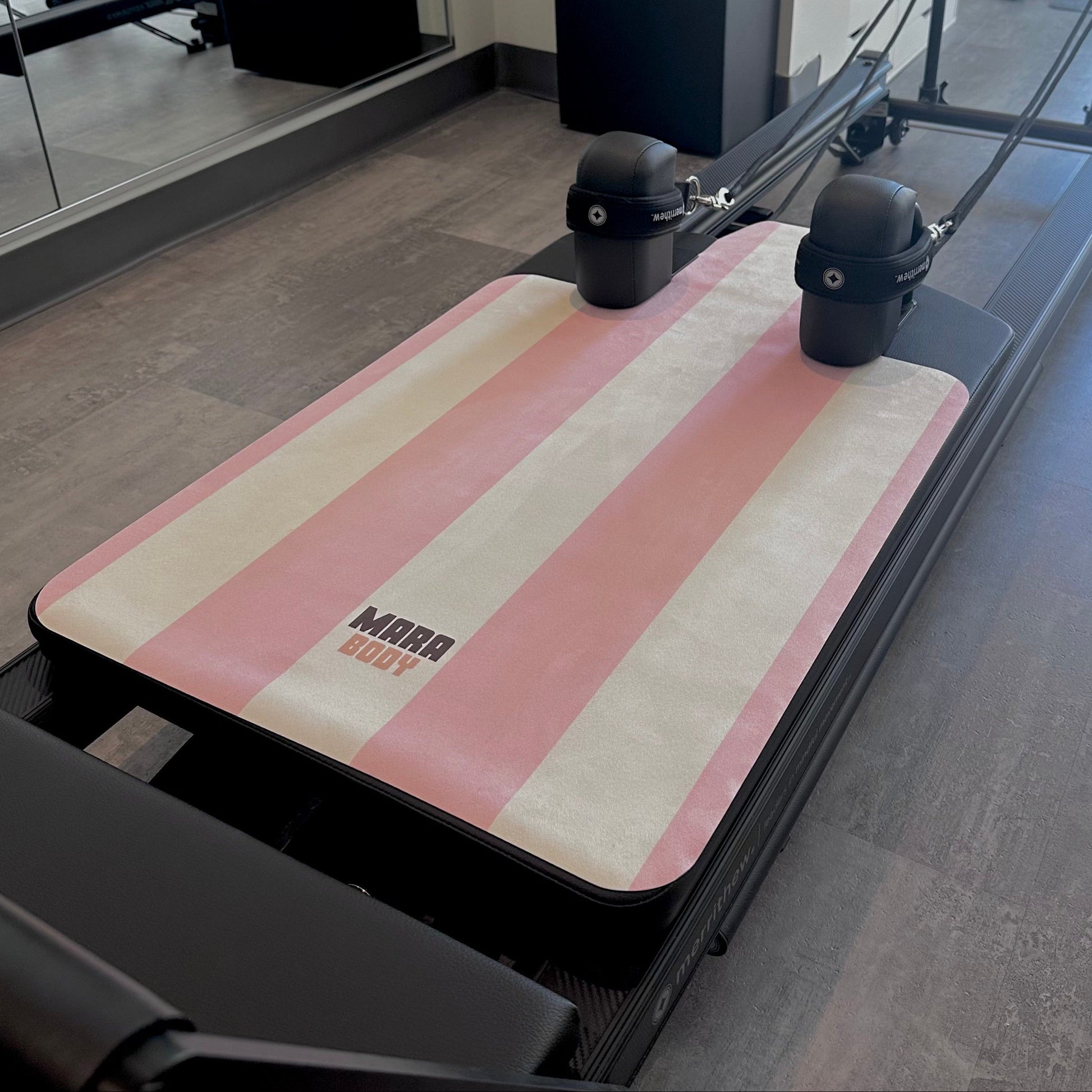 pink and white striped pilates reformer mat, pilates reformer mat, pilates reformer mat canada, mats for pilates reformer studio, beautiful pilates reformer mats, pilates reformer mats canada, microfiber pilates reformer mats, mats for pilates studio canada, mats for pilates studio, pilates mat canada, pilates reformer studio pinterest, pilates studio toronto, pilates studio vancouver, pilates studio ottawa, pilates studio montreal, reformer mat canada, reformer studio toronto, reformer studio montreal