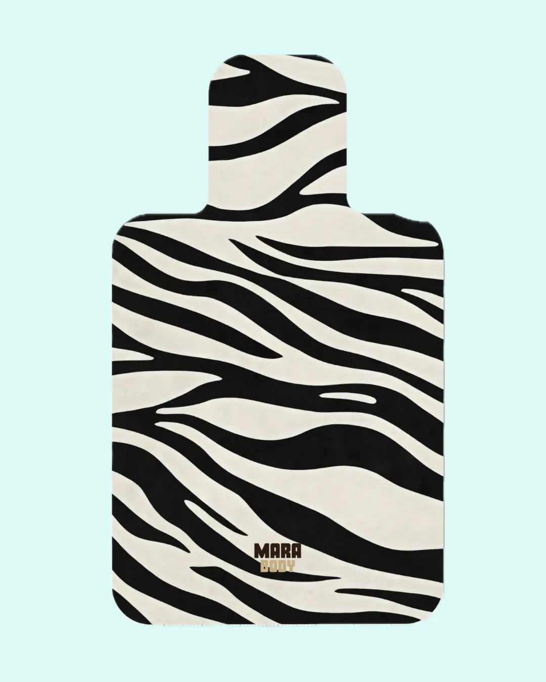thin 1mm black and white zebra pattern print microfiber pilates reformer mat